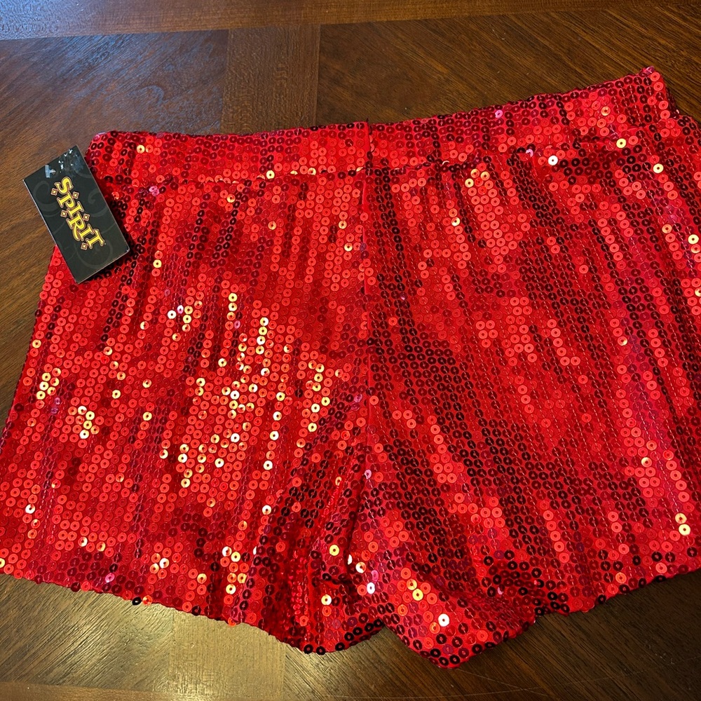 Nwt Spirit red sequin shorts